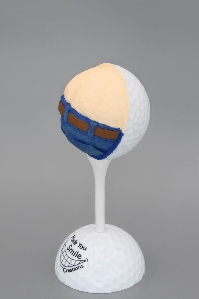 The Crack Shot - Funny Butt Crack Carved Golf Ball Art