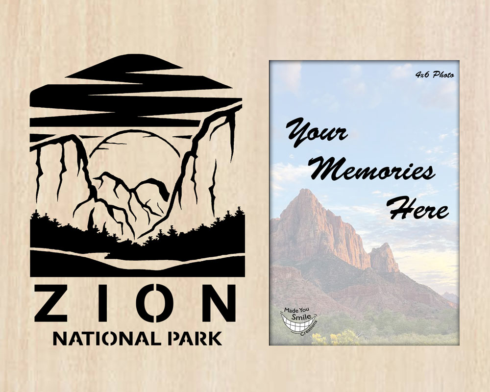 Zion National Park Wood Art Photo Mat