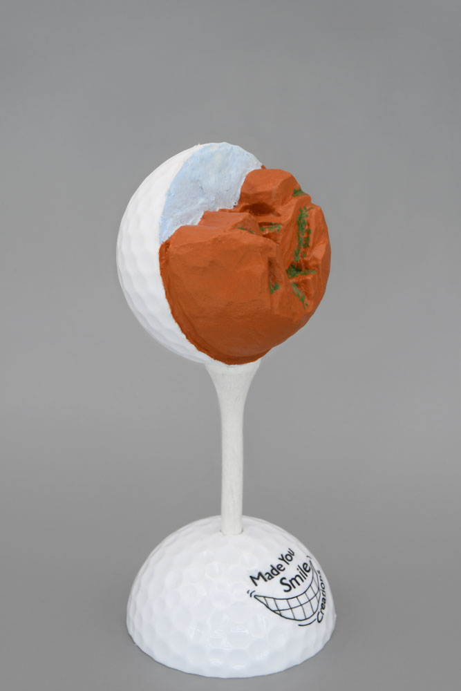 Red Rock Canyon Carved Golf Ball Art