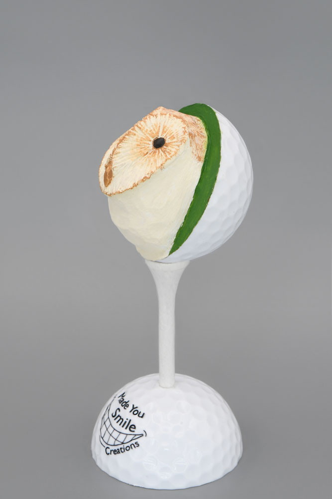 Owl Carved Golf Ball Art