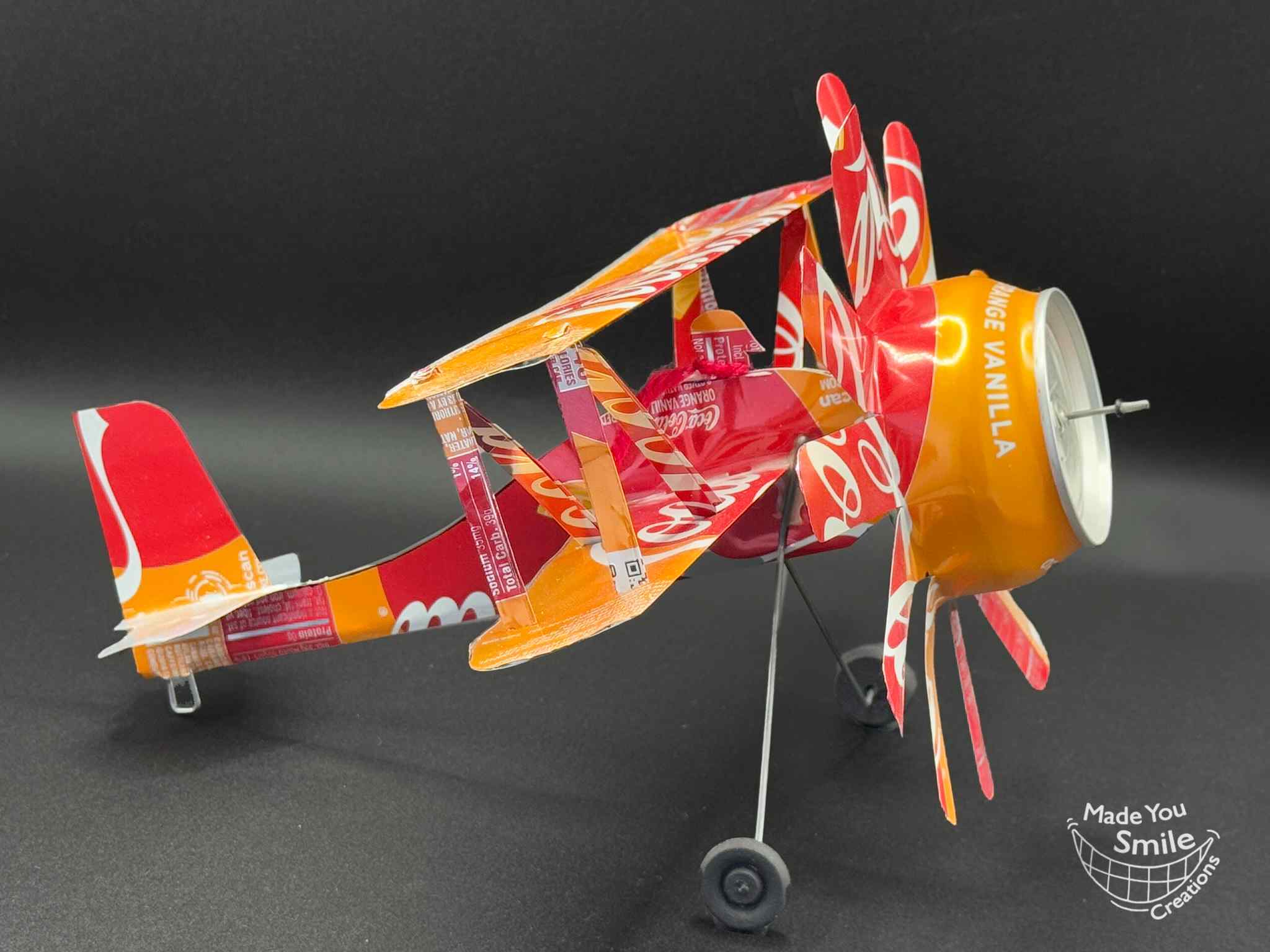 Coke Orange Vanilla Pop Can Plane