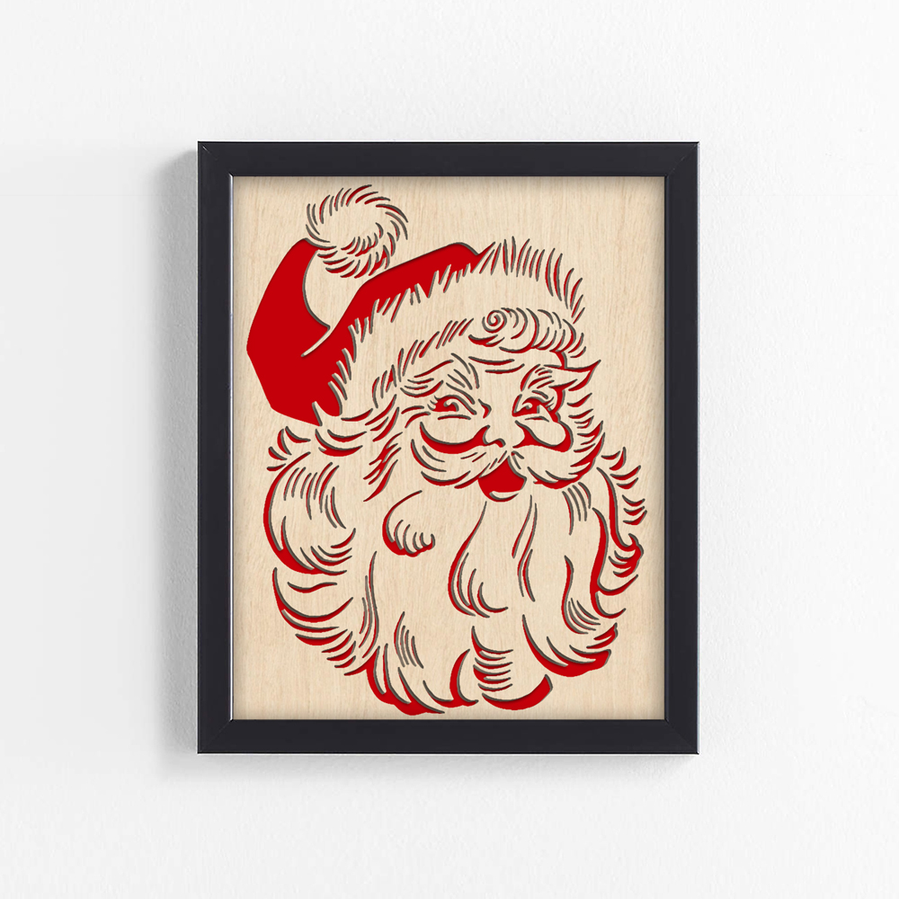Santa Wood Art