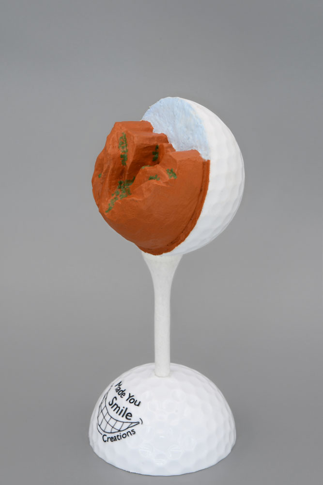 Red Rock Canyon Carved Golf Ball Art