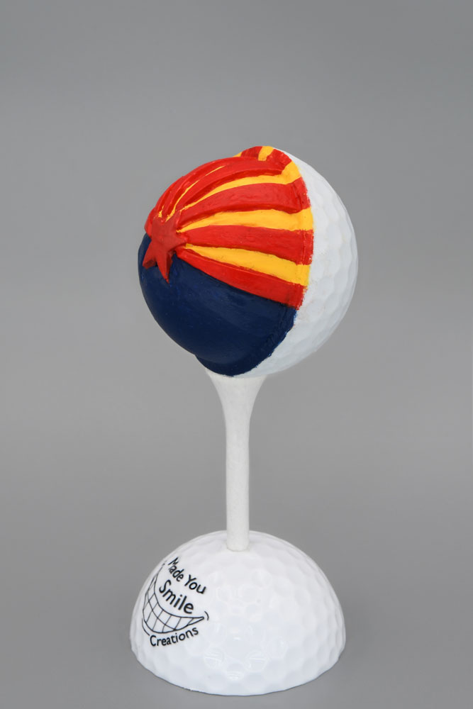 Arizona Carved Golf Ball Art
