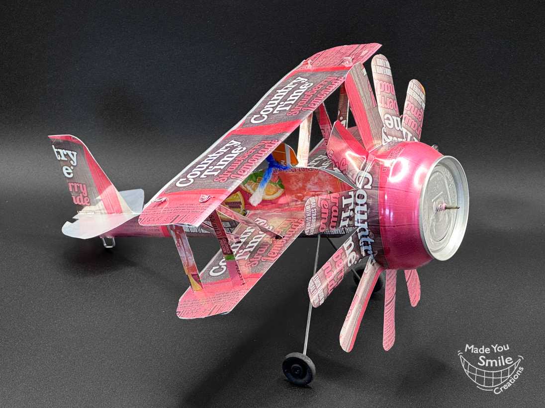 Country Time Strawberry Lemonade Pop Can Plane