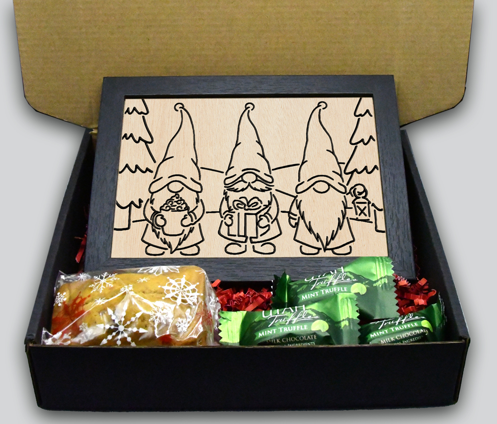 Personalized Framed Wood Art & Treat Gift Box