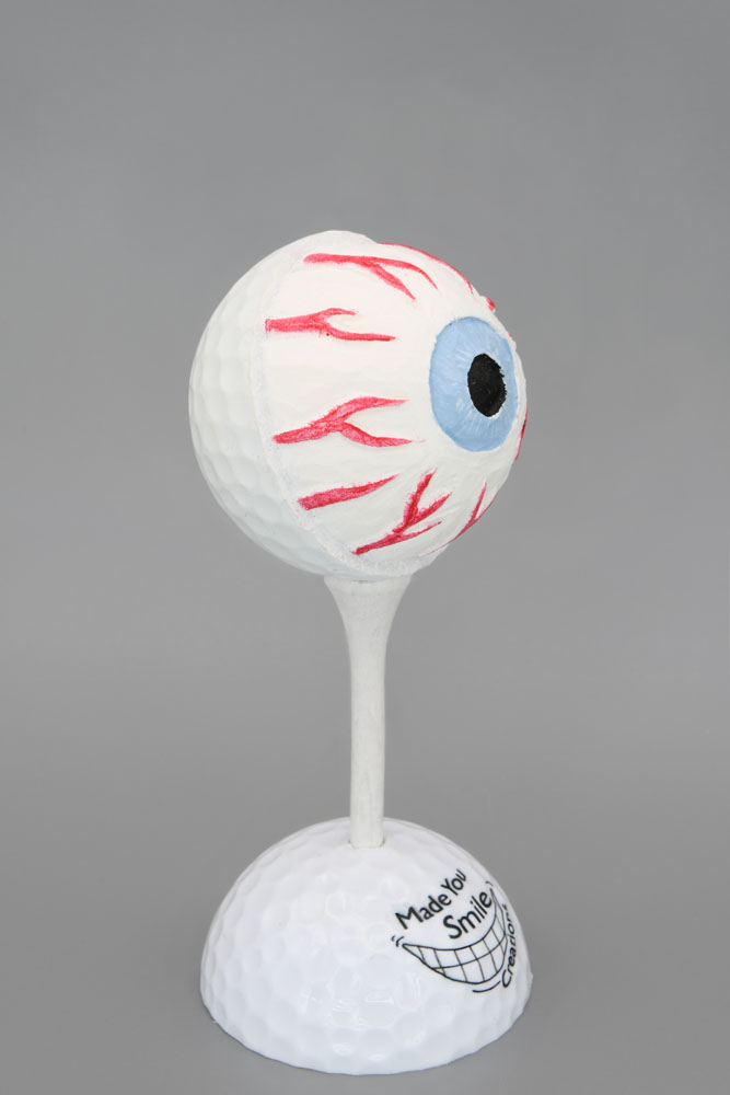 Eyeball Carved Golf Ball Art