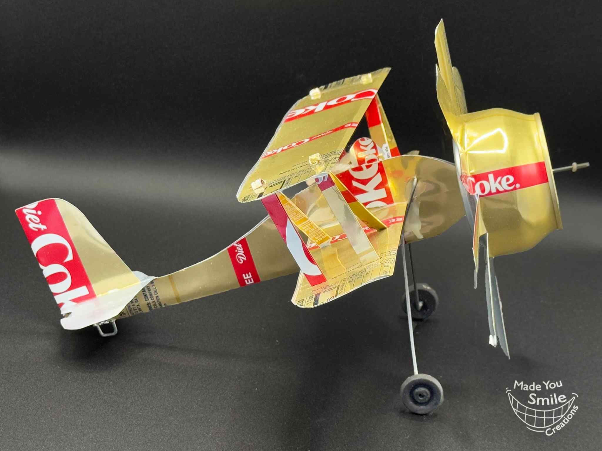 Diet Coke Caffeine-Free Gold Pop Can Plane