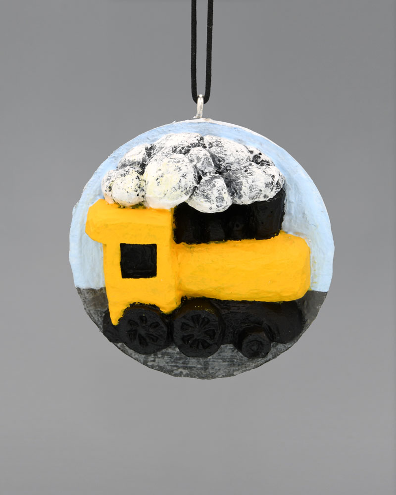 Train Engine 2 Carved Golf Ball Art