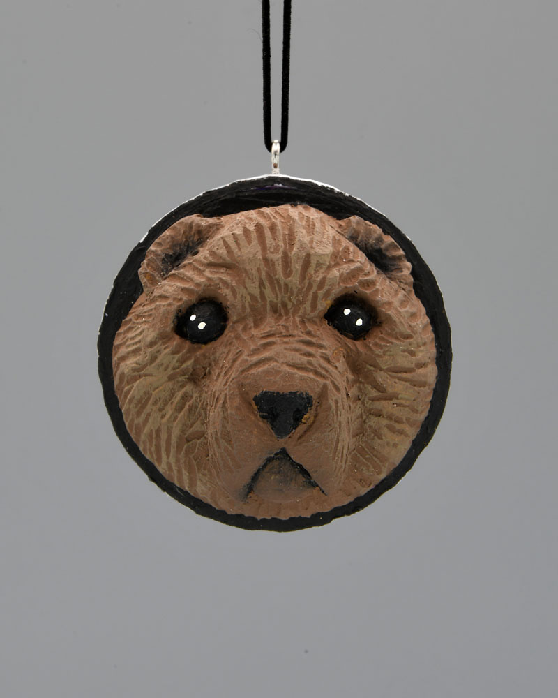 Teddy Bear Carved Golf Ball Art