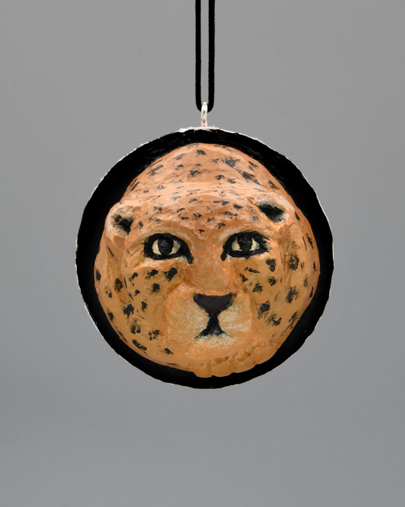 Leopard Carved Golf Ball Art