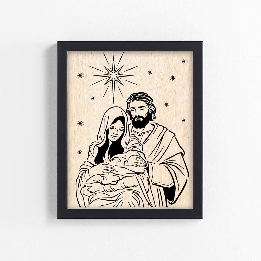 Nativity Wood Art  