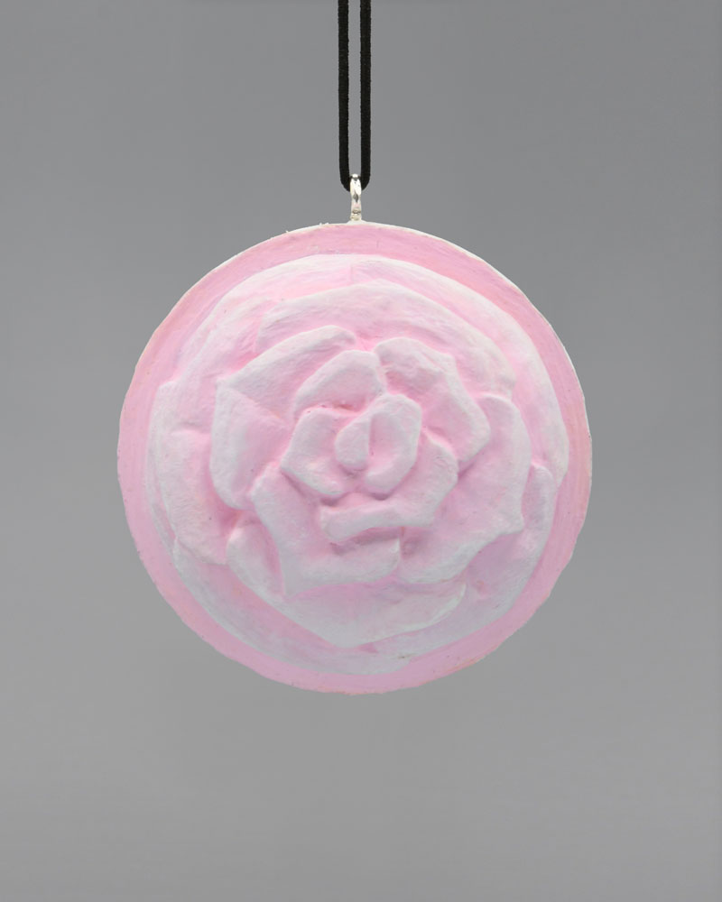Pink Flower Carved Golf Ball Art