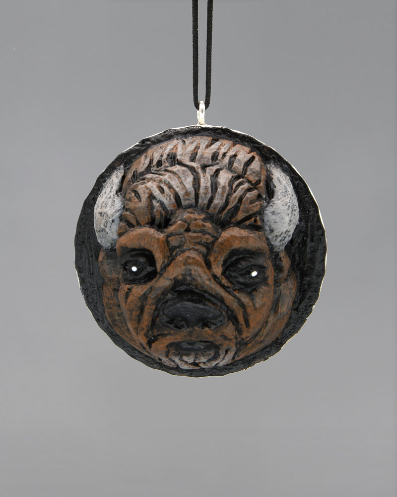 Bison Carved Golf Ball Art 
