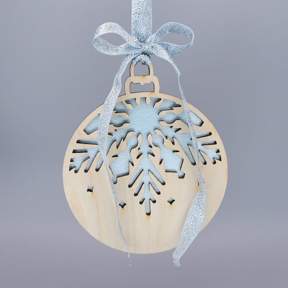 Wood Snowflake Ornament
