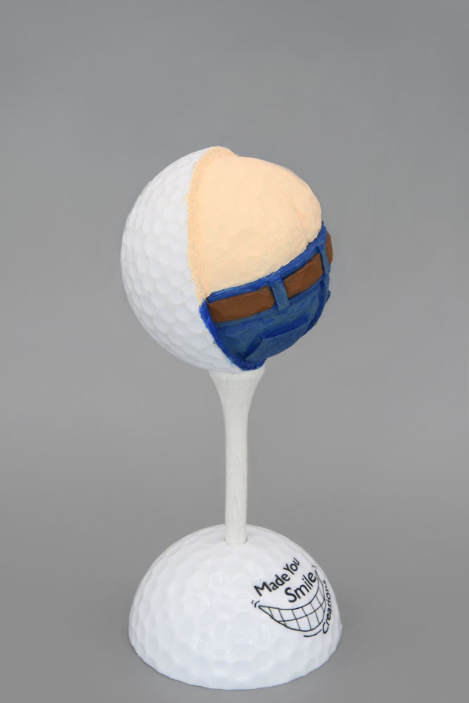 The Crack Shot - Funny Butt Crack Carved Golf Ball Art
