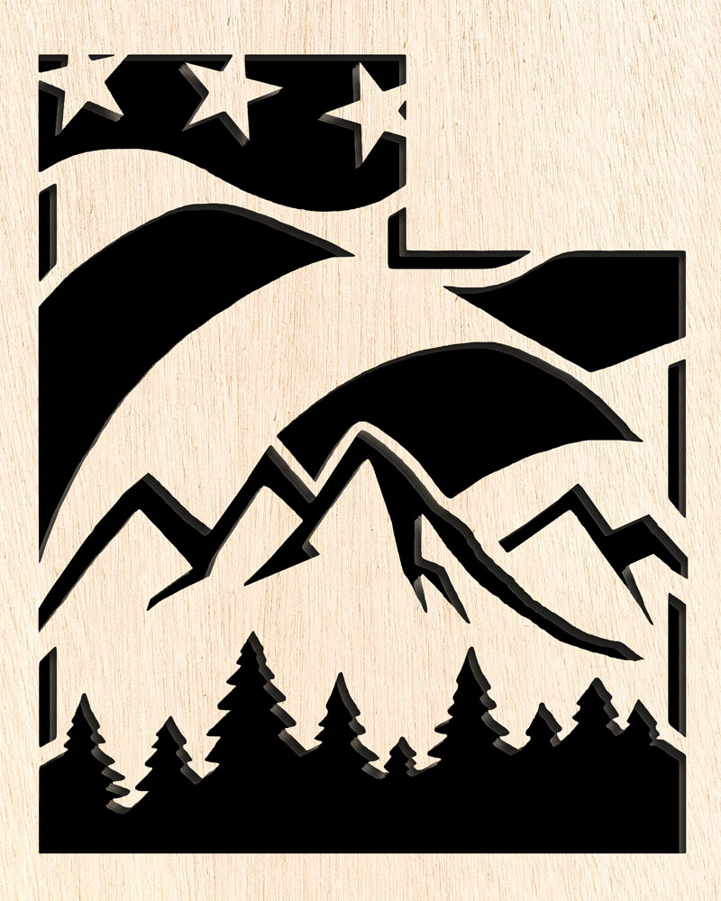 Patriotic Utah Wood Art