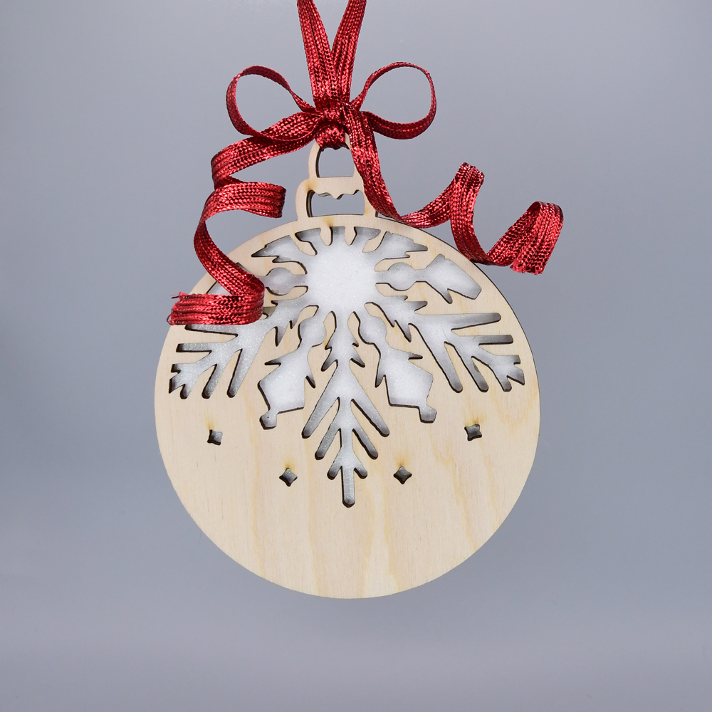 Wood Snowflake Ornament