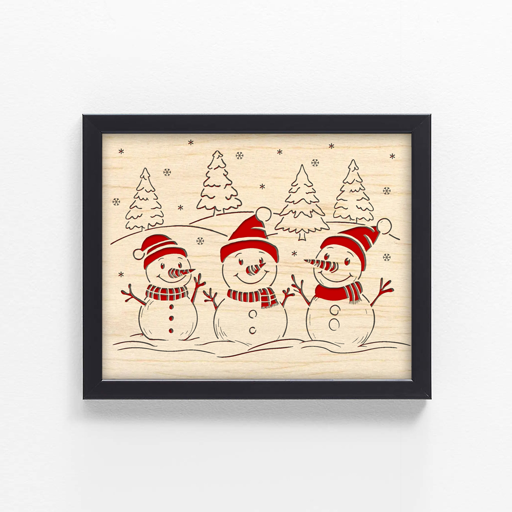Snowmen Wood Art
