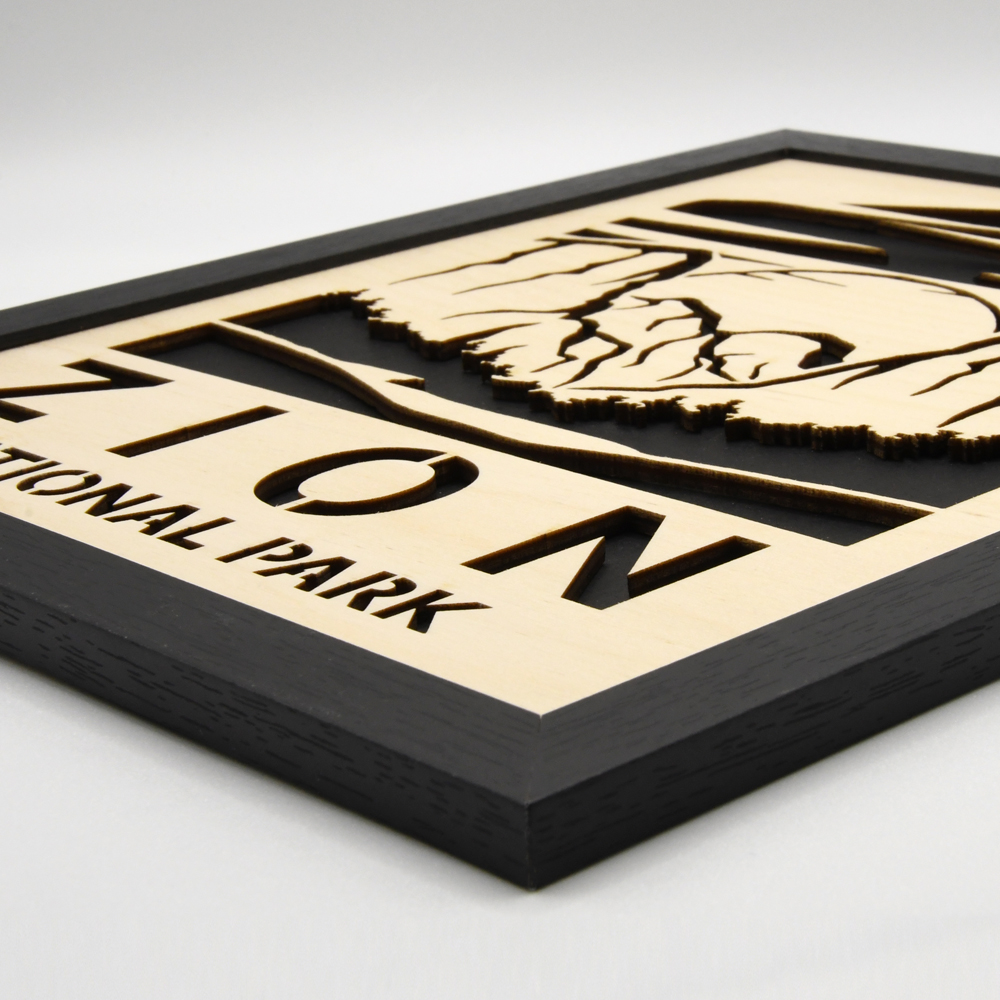 Zion National Park Wood Art Photo Mat