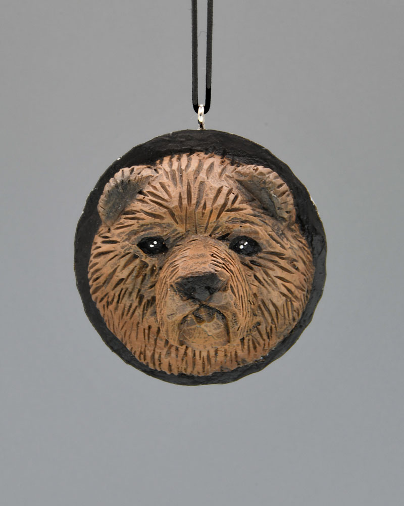 Mountain Bear Carved Golf Ball Art