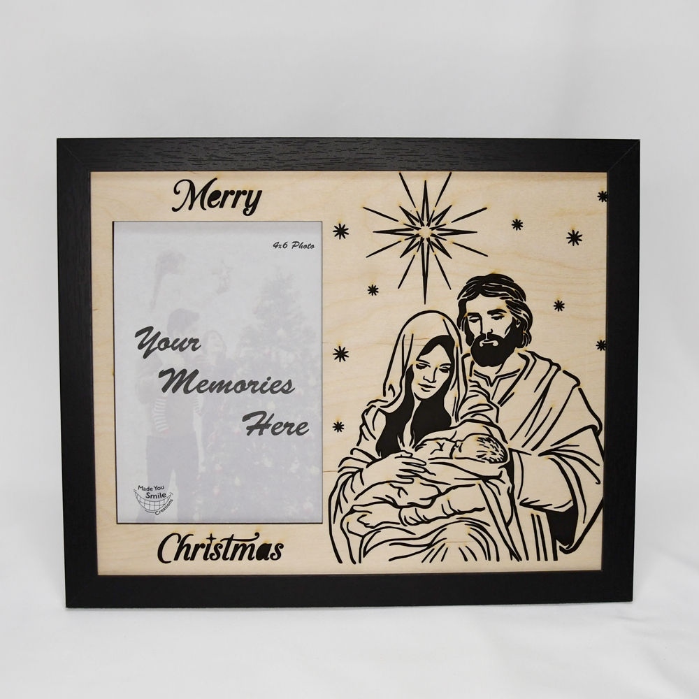 Nativity Wood Art Photo Mat