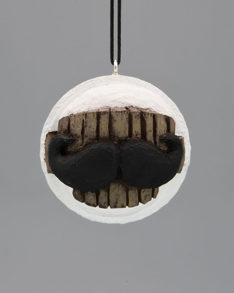 Mustache Carved Golf Ball Art