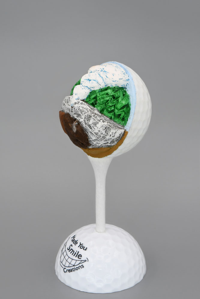 Old Faithful Carved Golf Ball Art