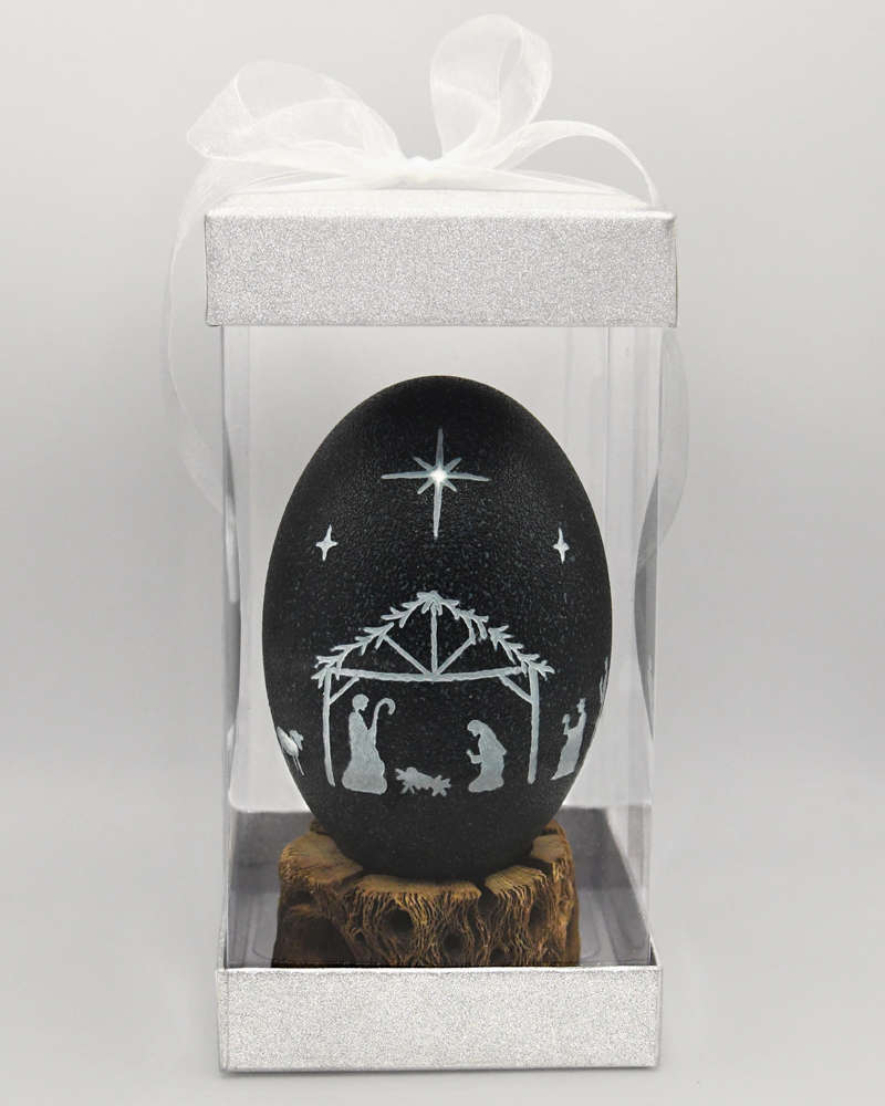 Gift Packaging for Hand Carved Emu Eggs