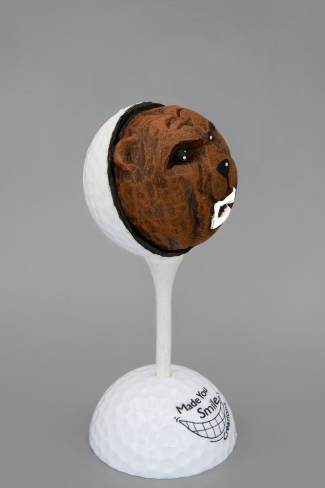 Bruin Carved Golf Ball Art 