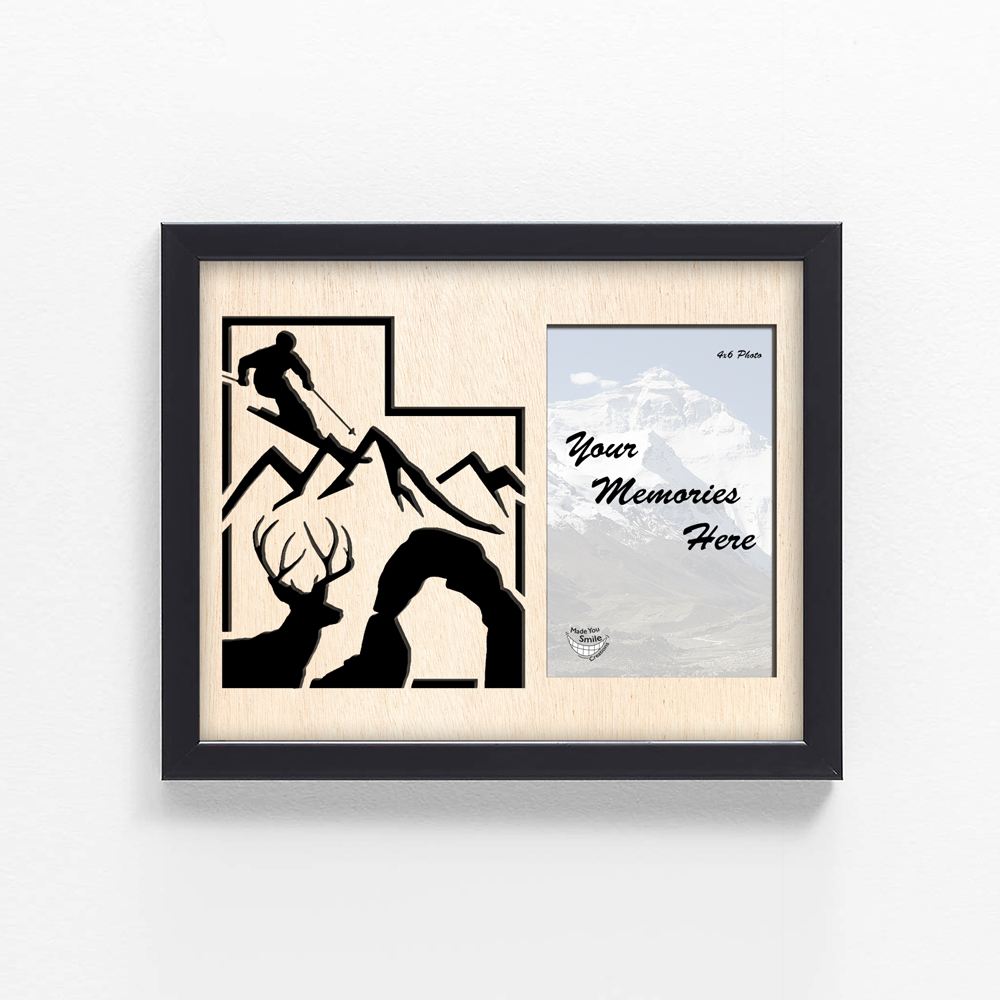 Utah Outdoor Life Wood Art Photo Mat