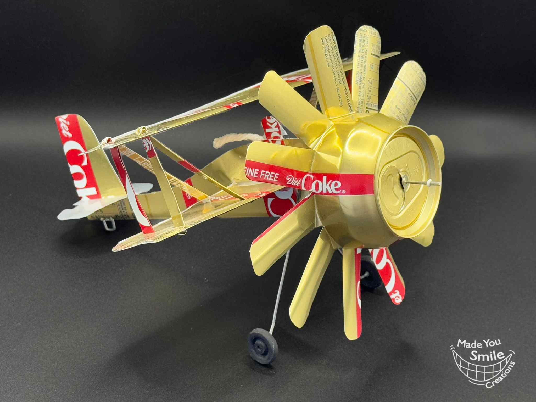 Diet Coke Caffeine-Free Gold Pop Can Plane