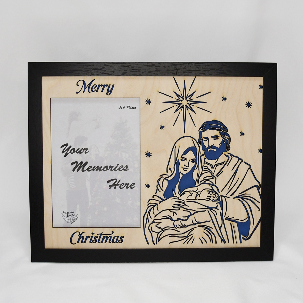 Nativity Wood Art Photo Mat