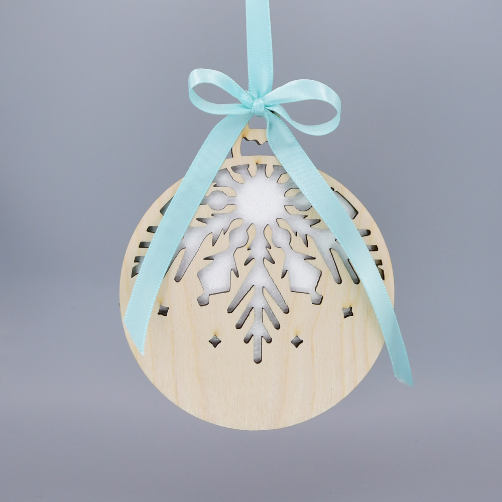 Wood Snowflake Ornament