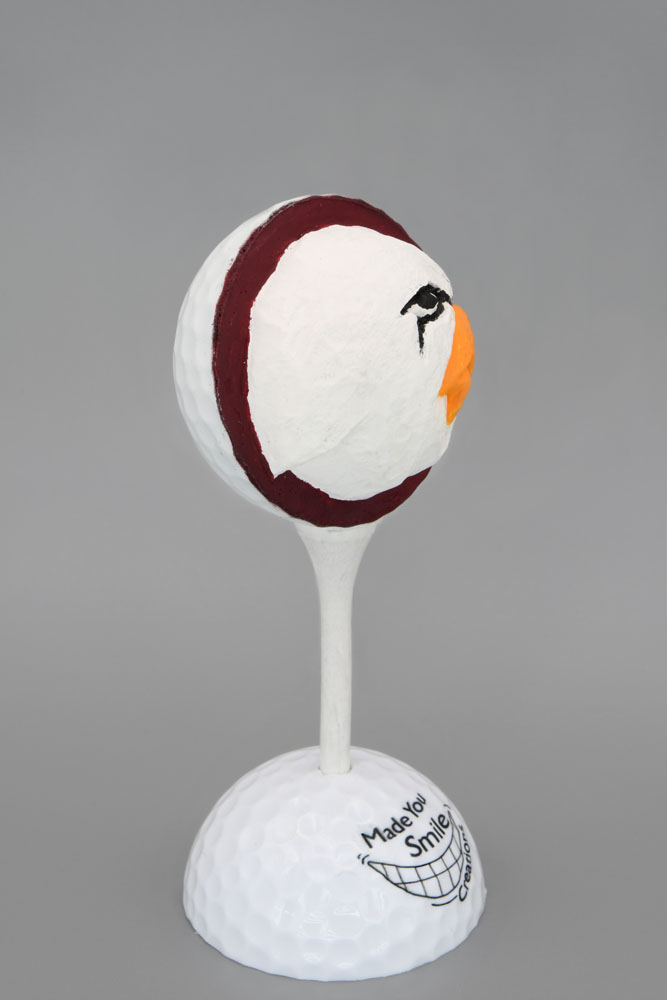 Eagle Mascot Carved Golf Ball Art