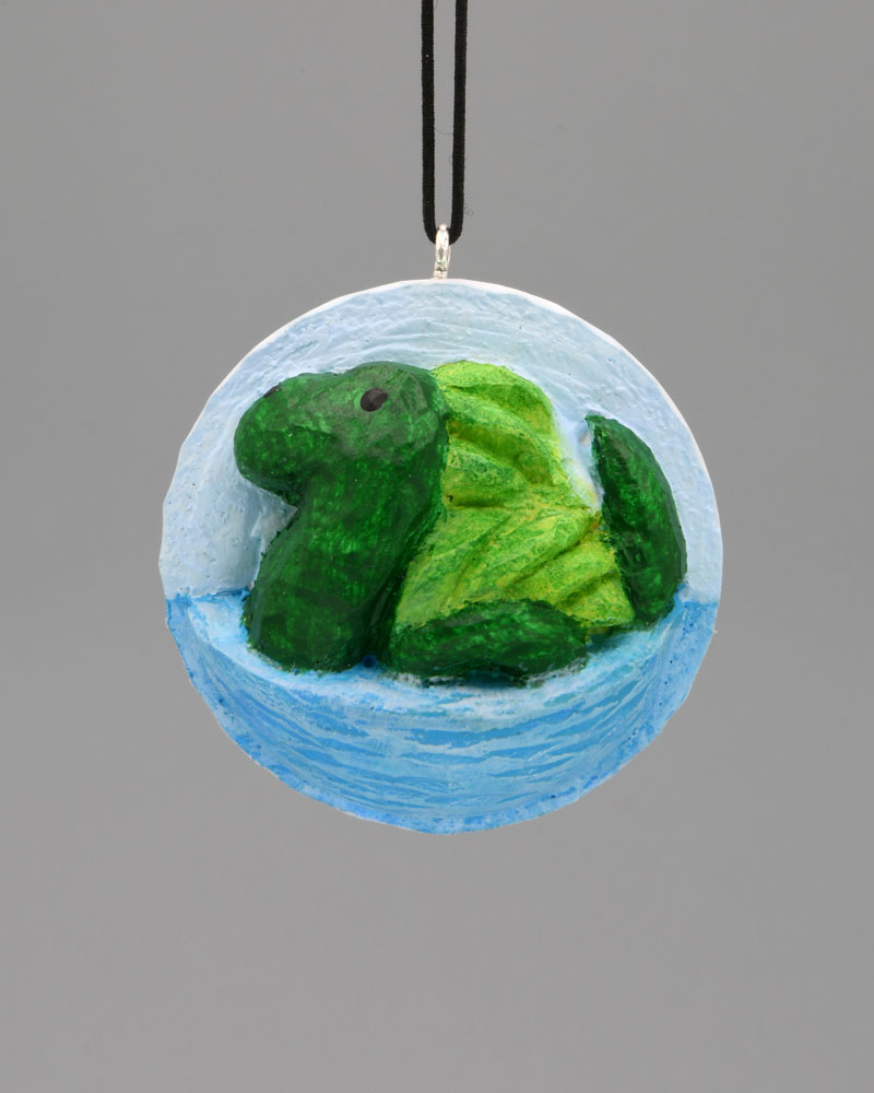 Lake Monster - Carved Golf Ball Art