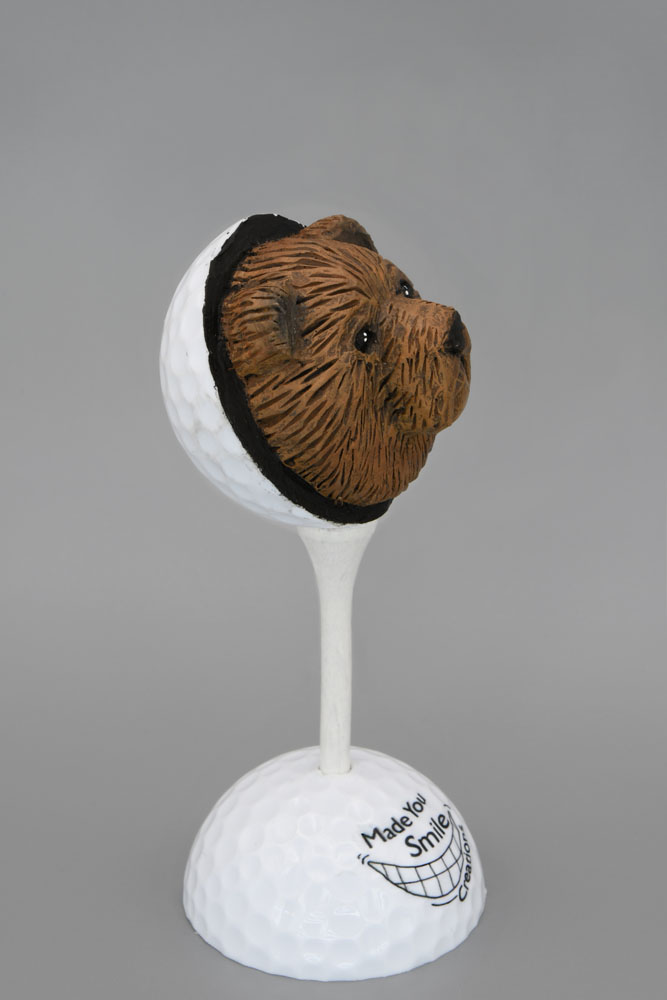 Mountain Bear Carved Golf Ball Art