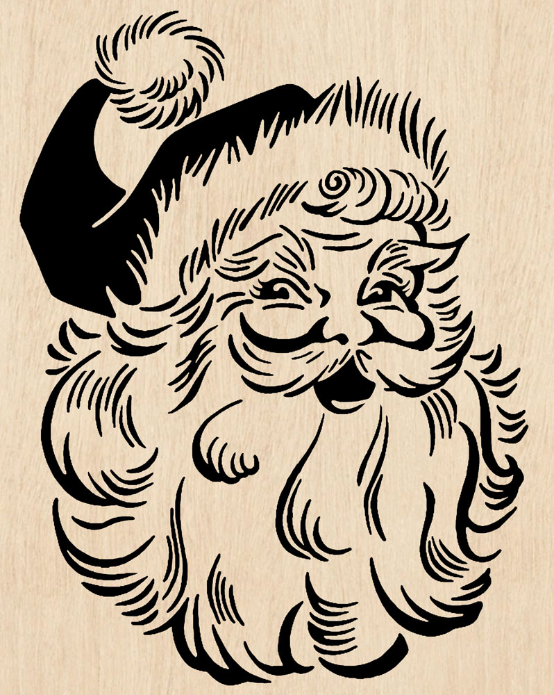 Santa Wood Art