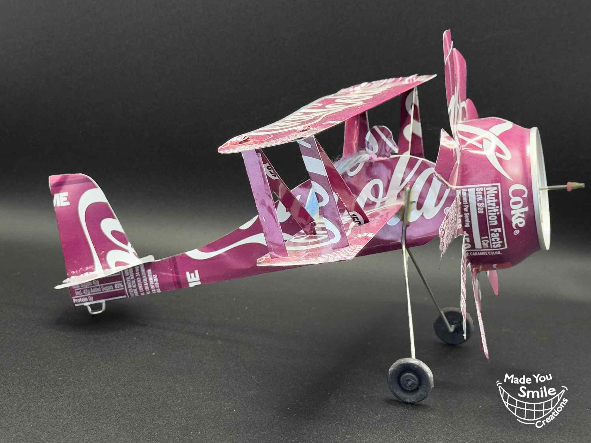 Cherry Coke Pop Can Plane