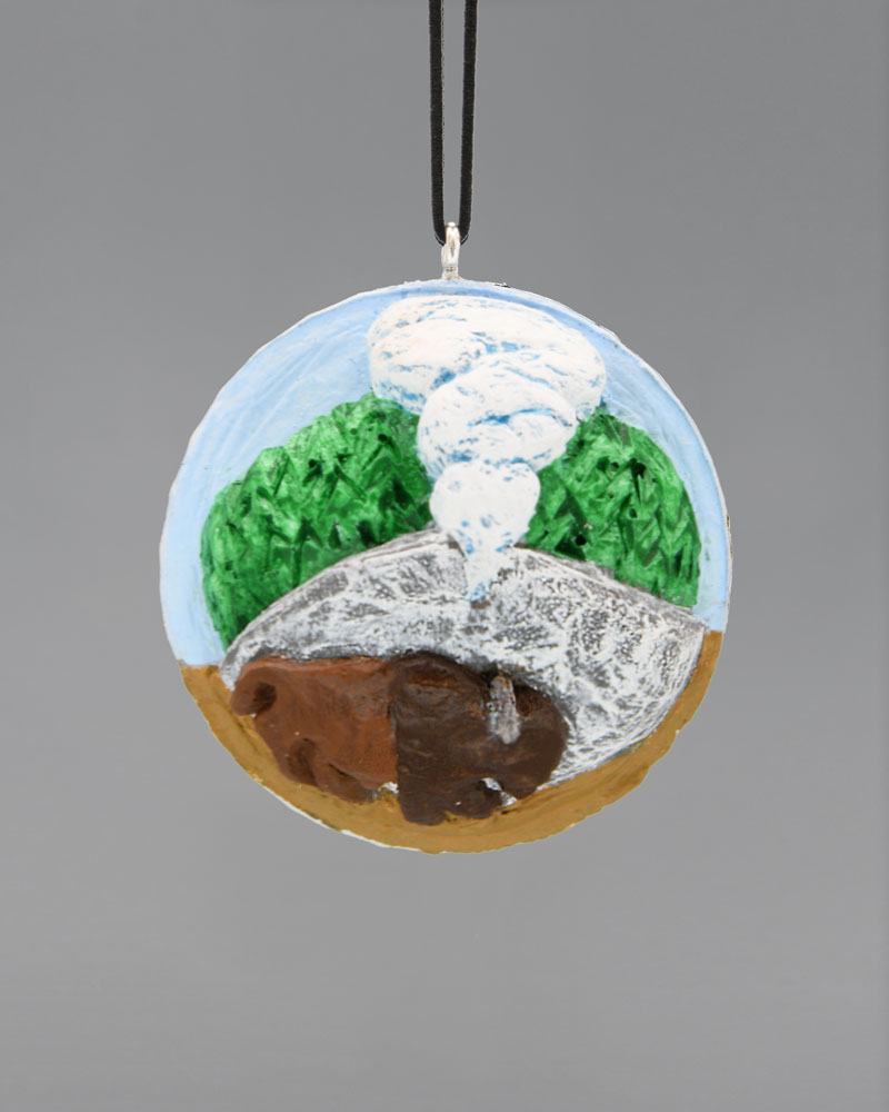 Old Faithful Carved Golf Ball Art