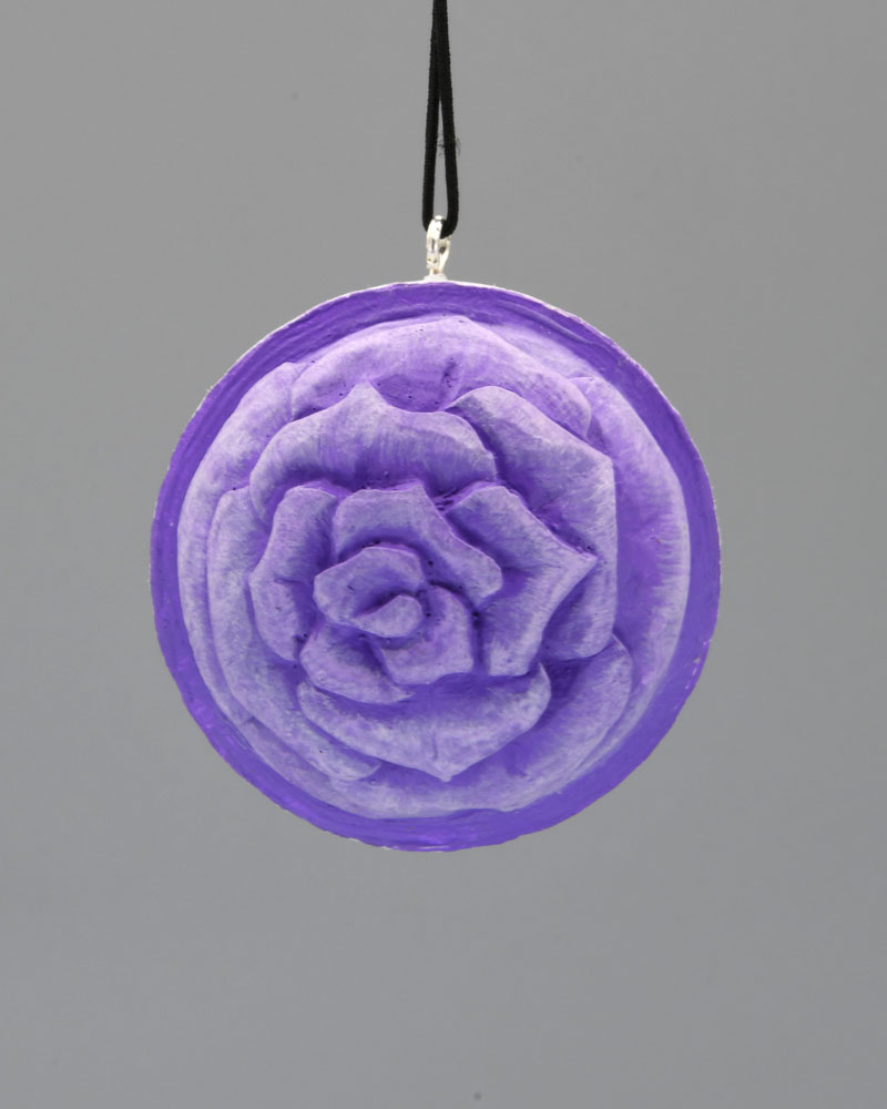 Purple Flower Carved Golf Ball Art