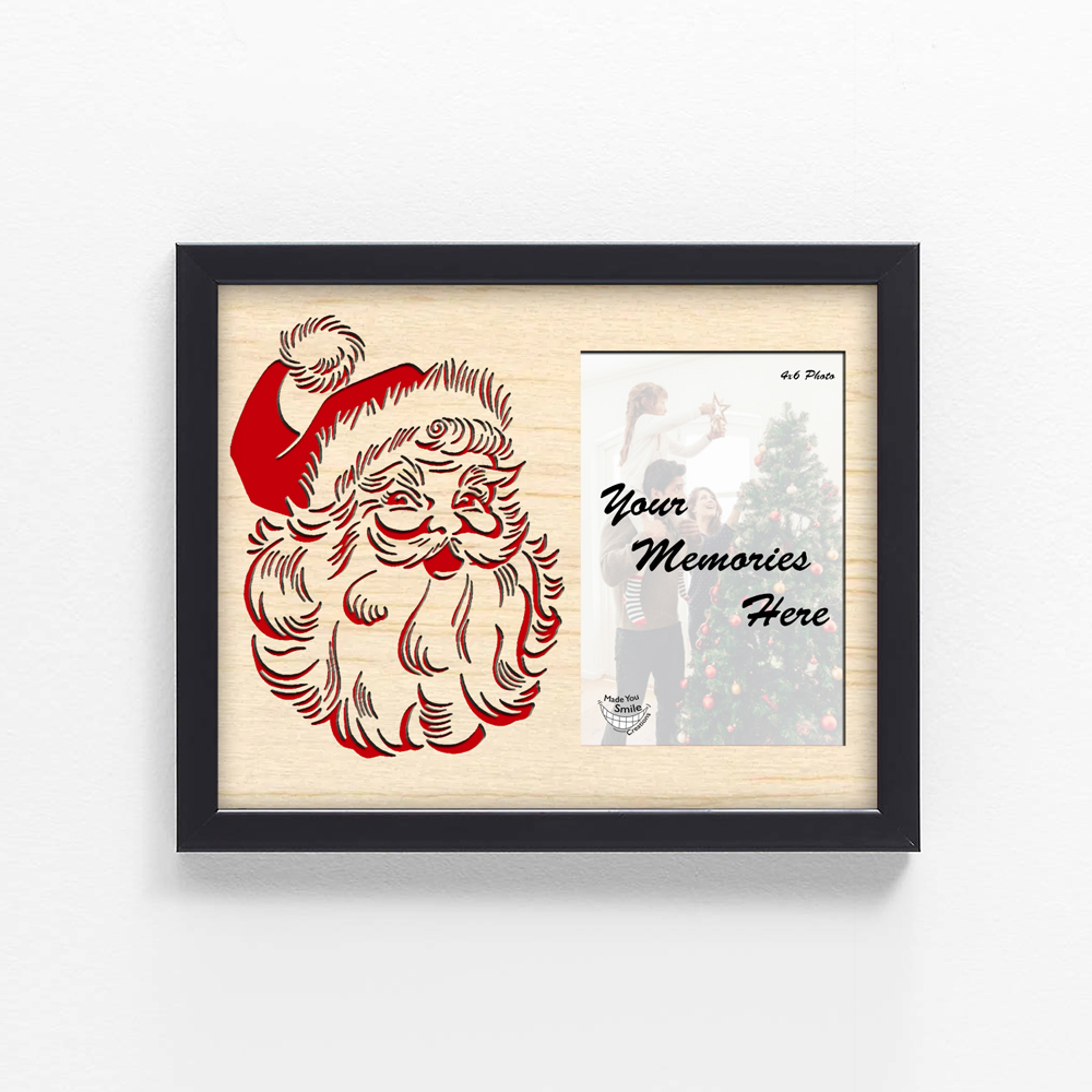 Santa Wood Art Photo Mat