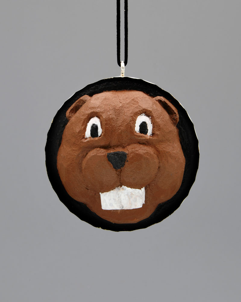 Beaver Carved Golf Ball Art