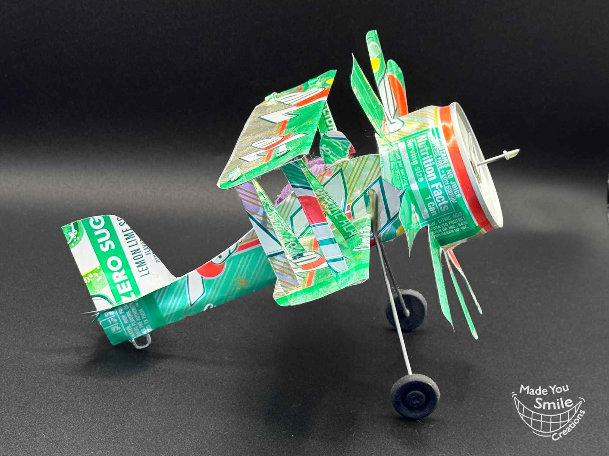 7UP Holiday Baking Pop Can Plane