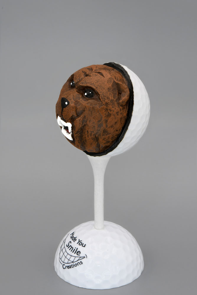 Bruin Carved Golf Ball Art 