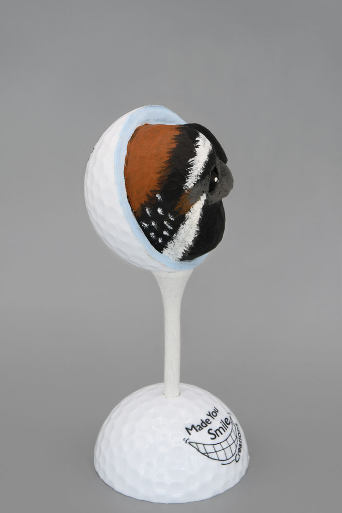 Quail Carved Golf Ball Art