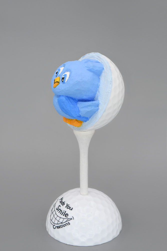 Birdie Carved Golf Ball Art