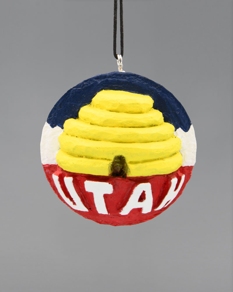 Utah Beehive Carved Golf Ball Art