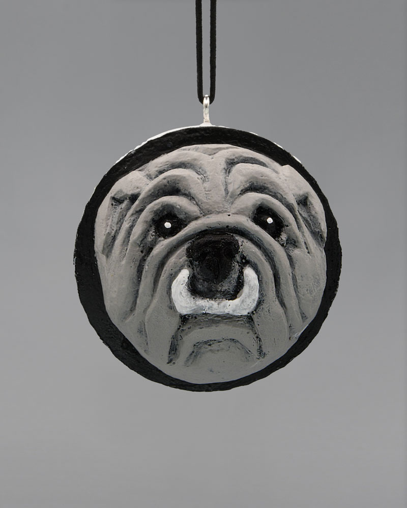 Bulldog Carved Golf Ball Art