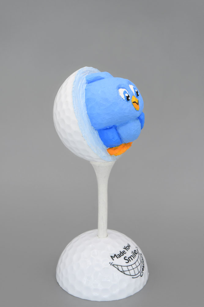 Birdie Carved Golf Ball Art